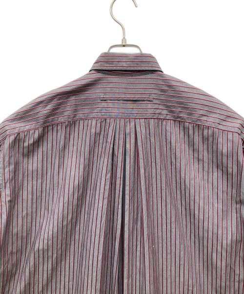 ticca（ティッカ）TICCA (ティッカ) SOMELOS/ストライプシャツワンピース グレー×レッド サイズ:FREEの古着・服飾アイテム