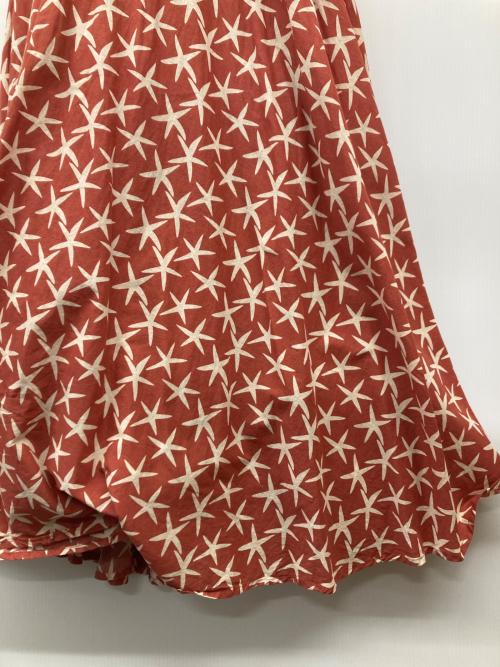 MARIHA（マリハ）MARIHA (マリハ) TOMORROW LAND (トゥモローランド) スターフィッシュプリントロングワンピース レッド サイズ:表記なしの古着・服飾アイテム