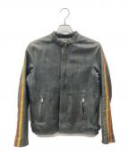 Schottショット）の古着「レーシングレザーブルゾン」｜オリーブ
