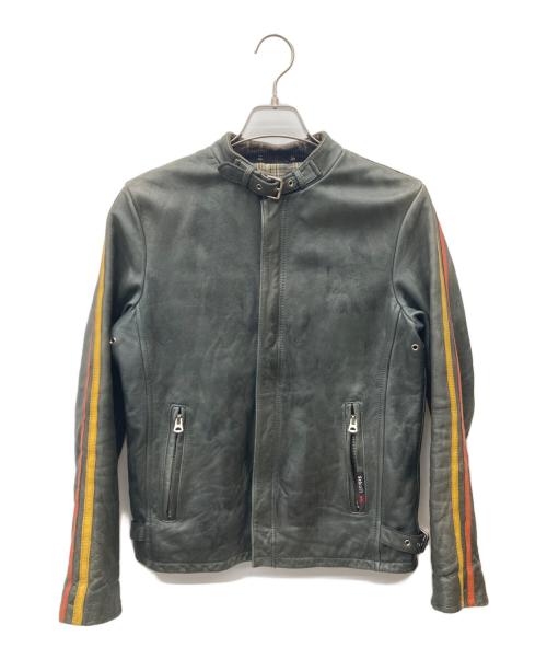 Schott（ショット）Schott (ショット) レーシングレザーブルゾン オリーブ サイズ:Sの古着・服飾アイテム