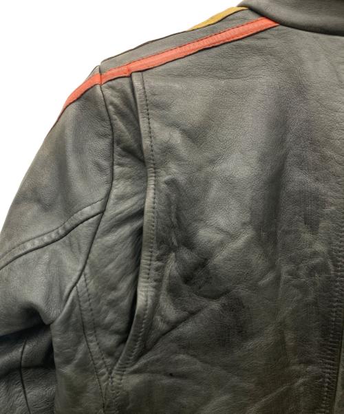 Schott（ショット）Schott (ショット) レーシングレザーブルゾン オリーブ サイズ:Sの古着・服飾アイテム