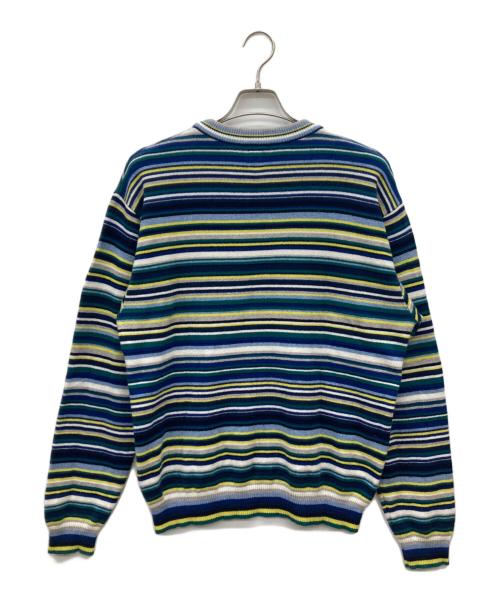 HUMAN MADE（ヒューマンメイド）HUMAN MADE (ヒューマンメイド) 23AW MULTI STRIPED KNIT SWEATER/23AW/マルチストライプニットセーター/ボーダーニット/ニット ネイビー×ブルー サイズ:Lの古着・服飾アイテム
