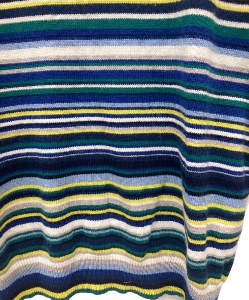HUMAN MADE（ヒューマンメイド）HUMAN MADE (ヒューマンメイド) 23AW MULTI STRIPED KNIT SWEATER/23AW/マルチストライプニットセーター/ボーダーニット/ニット ネイビー×ブルー サイズ:Lの古着・服飾アイテム
