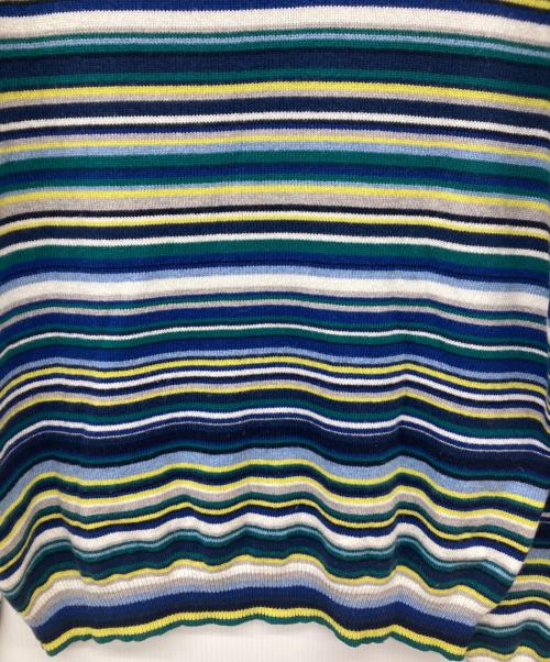 HUMAN MADE（ヒューマンメイド）HUMAN MADE (ヒューマンメイド) 23AW MULTI STRIPED KNIT SWEATER/23AW/マルチストライプニットセーター/ボーダーニット/ニット ネイビー×ブルー サイズ:Lの古着・服飾アイテム
