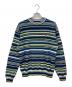 HUMAN MADE（ヒューマンメイド）の古着「23AW MULTI STRIPED KNIT SWEATER/23AW/マルチストライプニットセーター/ボーダーニット/ニット」｜ネイビー×ブルー