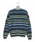 HUMAN MADE (ヒューマンメイド) 23AW MULTI STRIPED KNIT SWEATER/23AW/マルチストライプニットセーター/ボーダーニット/ニット ネイビー×ブルー サイズ:L：17000円