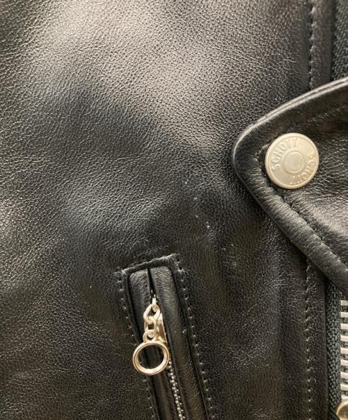 Schott（ショット）Schott (ショット) NEW DOUBLE BREST RIDERS/ニュー ダブル ブレスト ライダース/ラムレザージャケット/ライダースジャケット ブラック サイズ:Mの古着・服飾アイテム