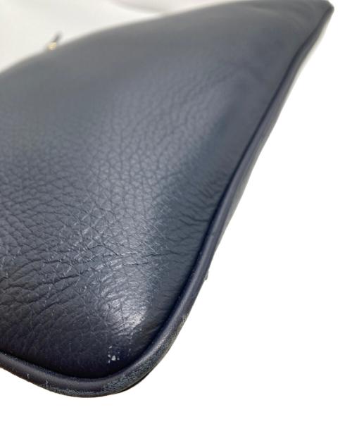 SMYTHSON（スマイソン）SMYTHSON (スマイソン) クラッチバッグ ネイビーの古着・服飾アイテム