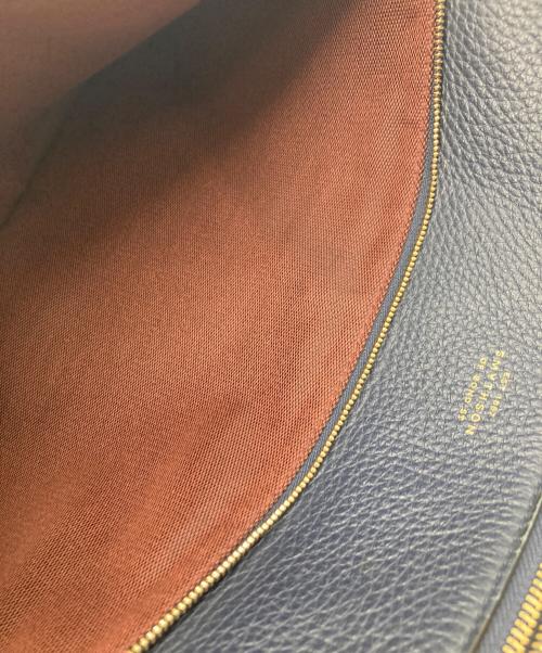 SMYTHSON（スマイソン）SMYTHSON (スマイソン) クラッチバッグ ネイビーの古着・服飾アイテム