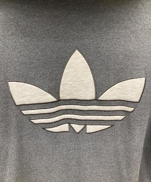 adidas（アディダス）adidas (アディダス) 90sトレフォイルロゴレイヤードパーカー/銀タグ グレー サイズ:Lの古着・服飾アイテム
