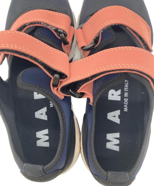 MARNI（マルニ）MARNI (マルニ) SCARPA SNEAKER/スカルパスニーカー/ベルクロスニーカー ネイビー×ピンク サイズ:39の古着・服飾アイテム