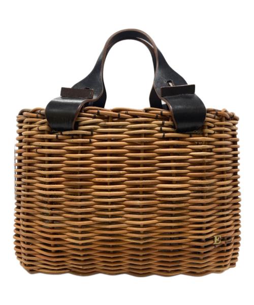 ebagos（エバゴス）ebagos (エバゴス) 22AW 紅籐 スイッチハンドルブライドルレザー かごバッグ/かごバッグ ベージュの古着・服飾アイテム