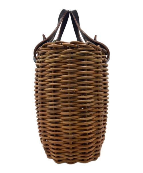 ebagos（エバゴス）ebagos (エバゴス) 22AW 紅籐 スイッチハンドルブライドルレザー かごバッグ/かごバッグ ベージュの古着・服飾アイテム