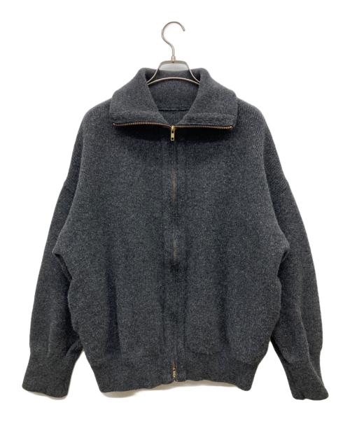 DEUXIEME CLASSE（ドゥーズィエム クラス）Deuxieme Classe (ドゥーズィエム クラス) OLBIA ロングジップ ブルゾン グレー サイズ:freeの古着・服飾アイテム