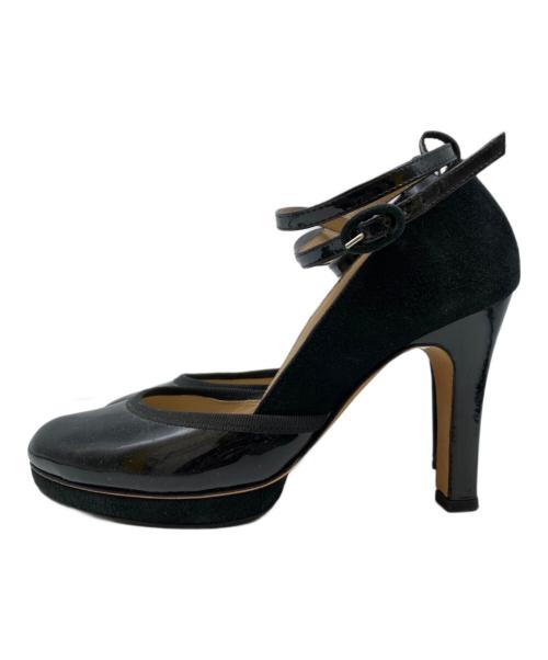 repetto（レペット）repetto (レペット) ストラプヒールパンプス ブラック サイズ:39の古着・服飾アイテム