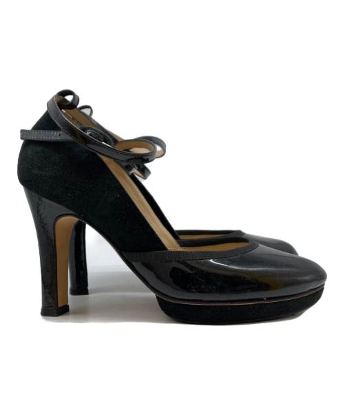 repetto（レペット）repetto (レペット) ストラプヒールパンプス ブラック サイズ:39の古着・服飾アイテム