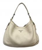 PRADAプラダ）の古着「レザーセミショルダーバッグ」｜アイボリー