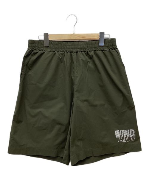 WIND AND SEA（ウィンダンシー）WIND AND SEA (ウィンダンシー) リフレクターロゴショートパンツ オリーブ サイズ:XLの古着・服飾アイテム