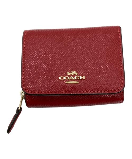 COACH（コーチ）COACH (コーチ) 3つ折り財布 レッドの古着・服飾アイテム