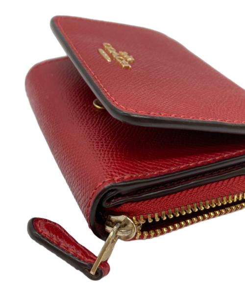 COACH（コーチ）COACH (コーチ) 3つ折り財布 レッドの古着・服飾アイテム