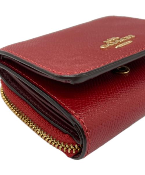 COACH（コーチ）COACH (コーチ) 3つ折り財布 レッドの古着・服飾アイテム
