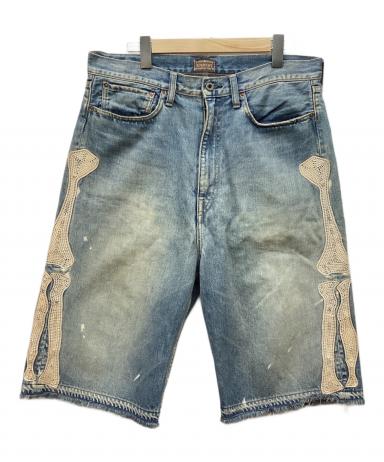 Kapital キャピタル Bone Denim ボーン デニム ショーツ 32 KAPITAL 14ozデニム 5Pショートパンツ BONE ショーツ 骨 34