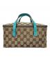 GUCCI（グッチ）の古着「GGキャンバス バニティバッグ」｜ベージュ×ブルー