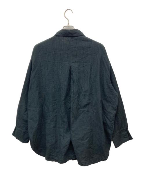 SHINYA KOZUKA（シンヤコズカ）SHINYA KOZUKA (シンヤコズカ) 刺繍パターンL/Sシャツ ブラック サイズ:Mの古着・服飾アイテム