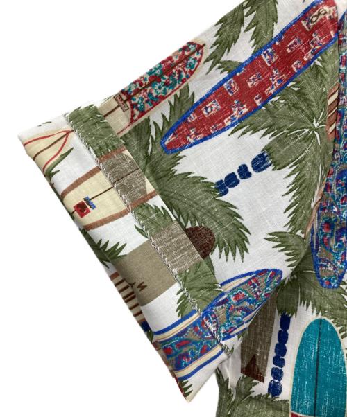 reyn spooner（レイン スプナー）reyn spooner (レイン スプナー) サーフボード/アロハシャツ ホワイト×グリーン サイズ:M 未使用品の古着・服飾アイテム