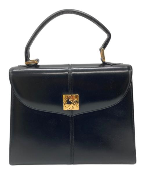 Yves Saint Laurent（イヴサンローラン）Yves Saint Laurent (イヴサンローラン) YSLロゴ トップハンドルハンドバッグ ブラックの古着・服飾アイテム