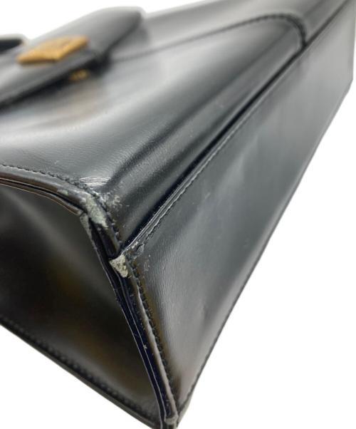 Yves Saint Laurent（イヴサンローラン）Yves Saint Laurent (イヴサンローラン) YSLロゴ トップハンドルハンドバッグ ブラックの古着・服飾アイテム