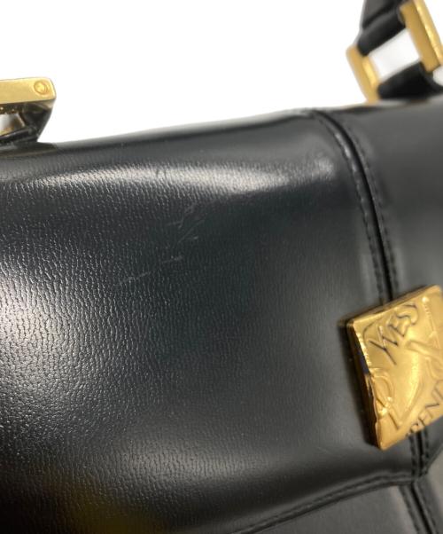 Yves Saint Laurent（イヴサンローラン）Yves Saint Laurent (イヴサンローラン) YSLロゴ トップハンドルハンドバッグ ブラックの古着・服飾アイテム