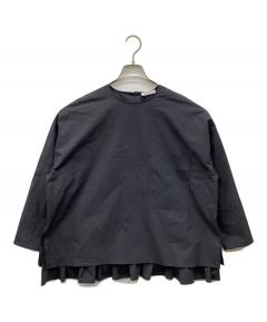 中古・古着通販】YORI (ヨリ) コットンパフスリーブニット ネイビー