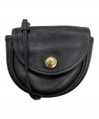 COACHコーチ）の古着「レザーミニポシェット」｜ブラック