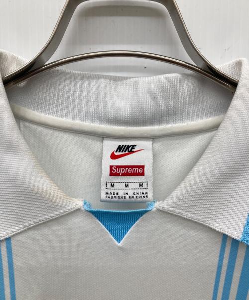 NIKE（ナイキ）NIKE (ナイキ) SUPREME (シュプリーム) JEWEL STRIPE SOCCER JERSEY/ジュエルストライプサッカージャージ ホワイト サイズ:Ｍの古着・服飾アイテム