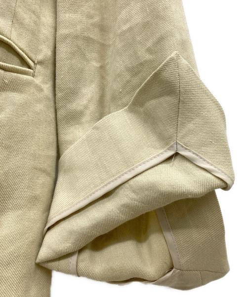 INED（イネド）INED (イネド) リネン混ダブルジャケット イエロー サイズ:SIZE 9の古着・服飾アイテム