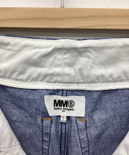 MM6 Maison Margiela（エムエムシックスメゾンマルジェラ）MM6 Maison Margiela (エムエムシックスメゾンマルジェラ) ウォッシュ加工ワイドデニムパンツ インディゴ サイズ:38の古着・服飾アイテム
