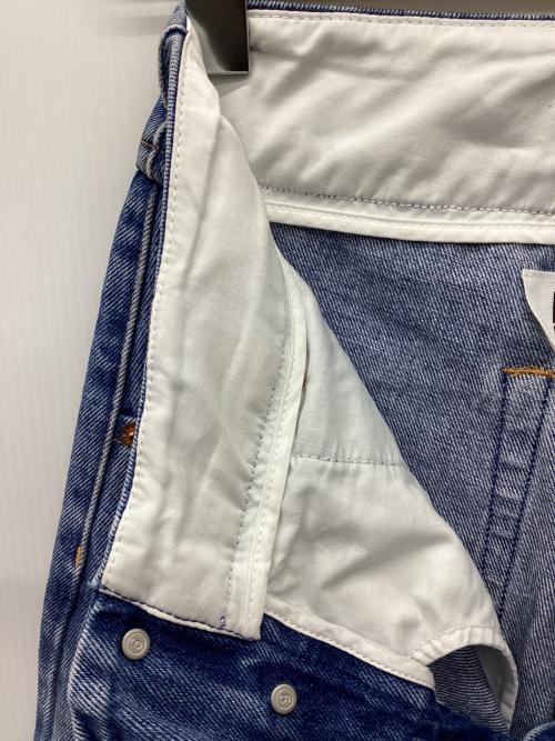 MM6 Maison Margiela（エムエムシックスメゾンマルジェラ）MM6 Maison Margiela (エムエムシックスメゾンマルジェラ) ウォッシュ加工ワイドデニムパンツ インディゴ サイズ:38の古着・服飾アイテム