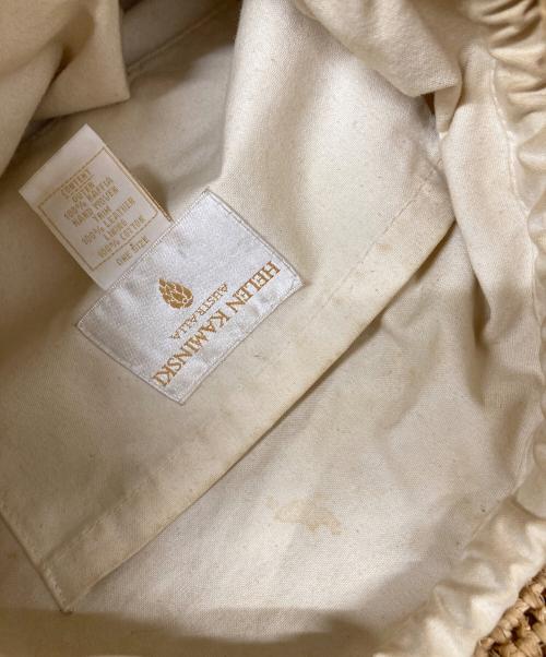 HELEN KAMINSKI（ヘレンカミンスキー）HELEN KAMINSKI  (ヘレンカミンスキー) ラフィアショルダーバッグ ベージュの古着・服飾アイテム