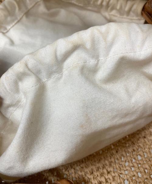 HELEN KAMINSKI（ヘレンカミンスキー）HELEN KAMINSKI  (ヘレンカミンスキー) ラフィアショルダーバッグ ベージュの古着・服飾アイテム