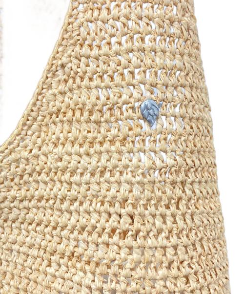 HELEN KAMINSKI（ヘレンカミンスキー）HELEN KAMINSKI  (ヘレンカミンスキー) ラフィアショルダーバッグ ベージュの古着・服飾アイテム