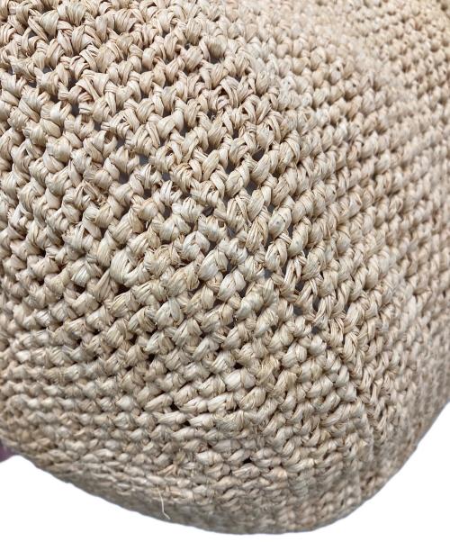 HELEN KAMINSKI（ヘレンカミンスキー）HELEN KAMINSKI  (ヘレンカミンスキー) ラフィアショルダーバッグ ベージュの古着・服飾アイテム