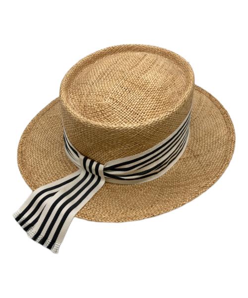 Chapeau d' O（シャポー ド オー）Chapeau d' O (シャポー ド オー) ストローハット ベージュの古着・服飾アイテム