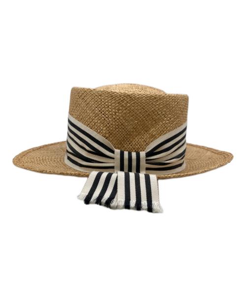 Chapeau d' O（シャポー ド オー）Chapeau d' O (シャポー ド オー) ストローハット ベージュの古着・服飾アイテム