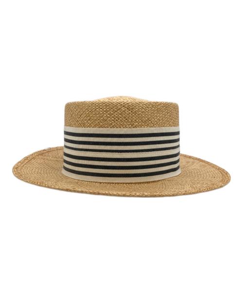 Chapeau d' O（シャポー ド オー）Chapeau d' O (シャポー ド オー) ストローハット ベージュの古着・服飾アイテム