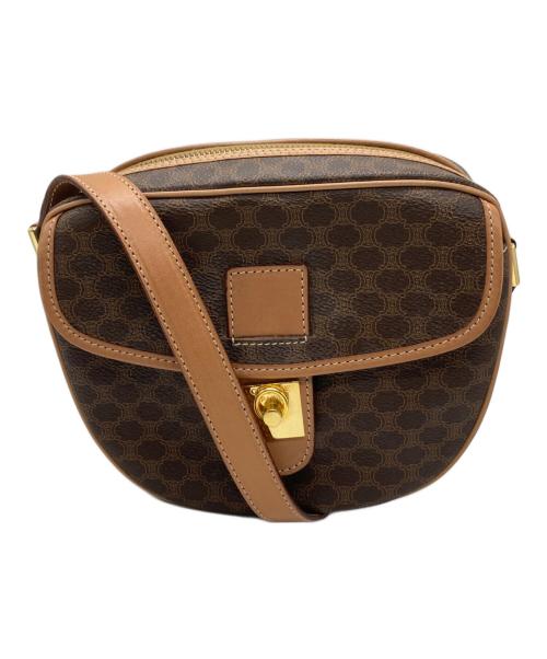 CELINE（セリーヌ）CELINE (セリーヌ) マカダム柄ミニショルダーバッグ ブラウンの古着・服飾アイテム
