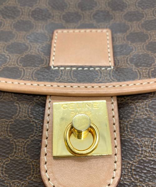 CELINE（セリーヌ）CELINE (セリーヌ) マカダム柄ミニショルダーバッグ ブラウンの古着・服飾アイテム