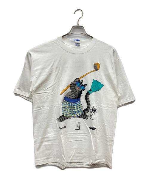 crazy shirts（クレイジーシャツ）crazy shirts (クレイジーシャツ) 90S プリントTシャツ ホワイト サイズ:L 未使用品の古着・服飾アイテム