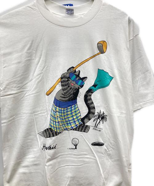 crazy shirts（クレイジーシャツ）crazy shirts (クレイジーシャツ) 90S プリントTシャツ ホワイト サイズ:L 未使用品の古着・服飾アイテム