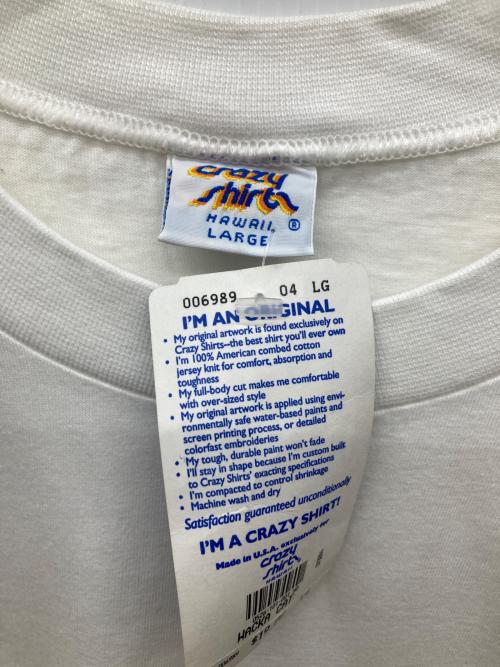 crazy shirts（クレイジーシャツ）crazy shirts (クレイジーシャツ) 90S USA製プリントTシャツ ホワイト サイズ:L 未使用品の古着・服飾アイテム